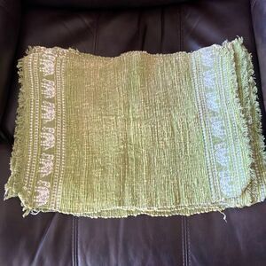 1970’s Avacado Green Placemats Set of 4 Vintage Retro